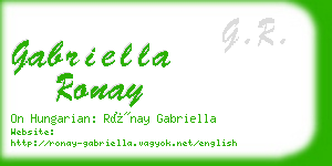 gabriella ronay business card